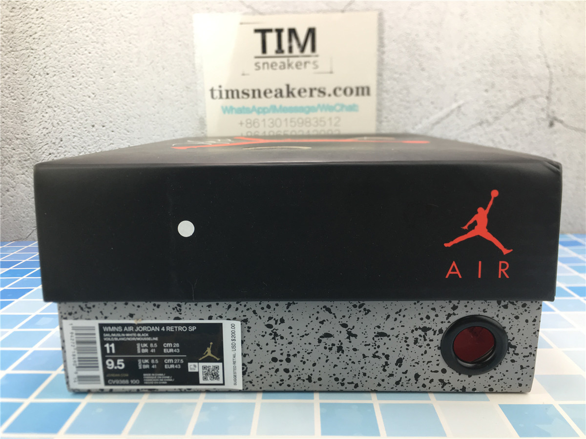GX batch Off-White x Wmns Air Jordan 4 SP Sail CV9388-100